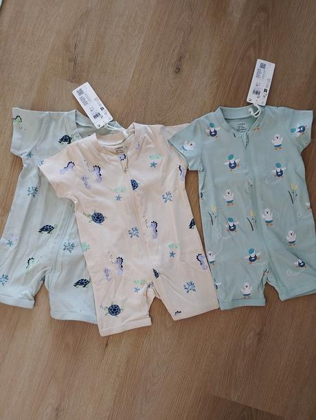 3x letné pyžamko (overal na spanie), lindex,56