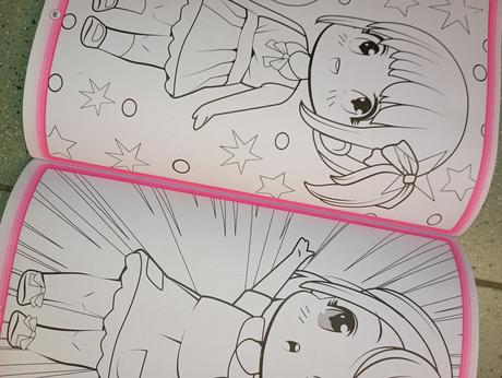 Manga kawaii color omaľovánka s nálepkami, 