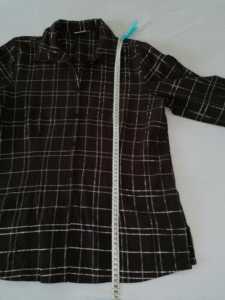 Košeľová blúzka s efektom striebornej trblietavé n, xl