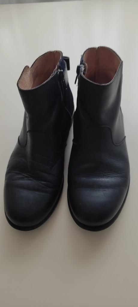 Dievčenské celokožené prechodné čižmy, 36