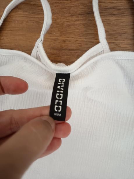 Štruktúrovaný crop top, h&m,s
