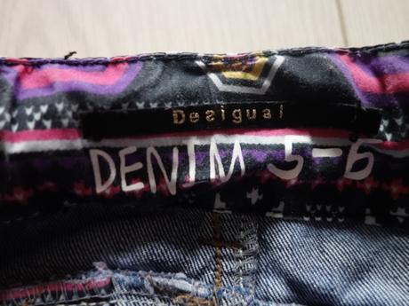 Riflová sukňa desigual, desigual,116