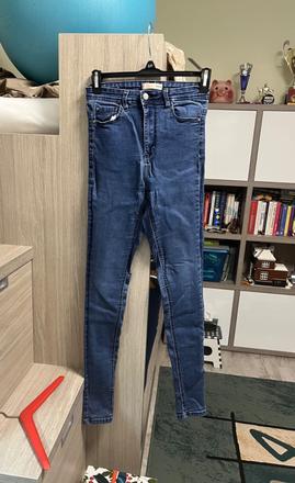 Elastické rifle s vysokým pasom, s