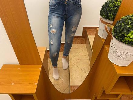 Rifle s vysokým pásom, denim,36