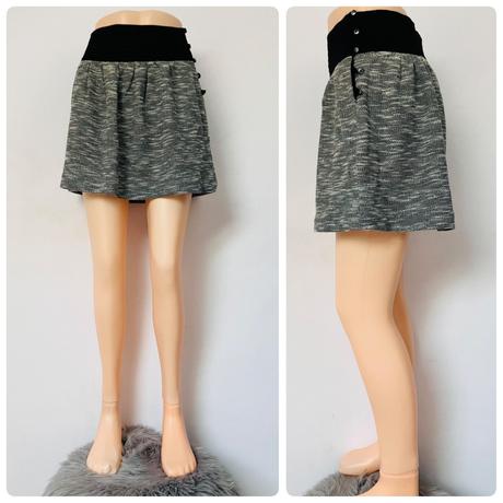 Melírovaná sukňa s čierným pásom camaieu (36), camaieu,s