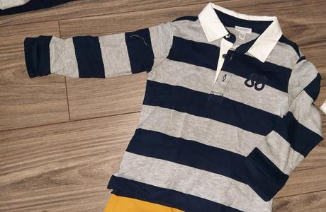 Riflove nohavice a polokošeľa 92-98, h&m,92