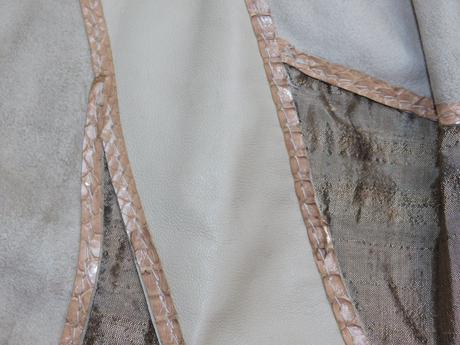 Luxusna vintage kožena/hodvabna bunda, 38