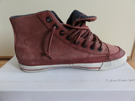 Originál tenisky calvin klein z brúsenej kože, 41
