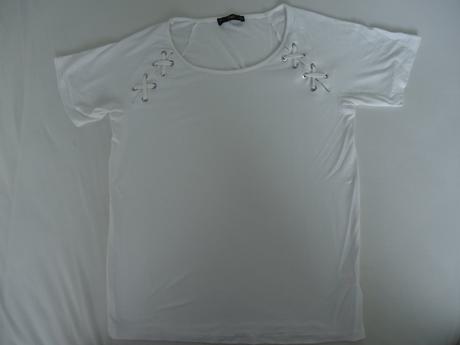 Biele letné tričko so šnurovaním, f&f,s