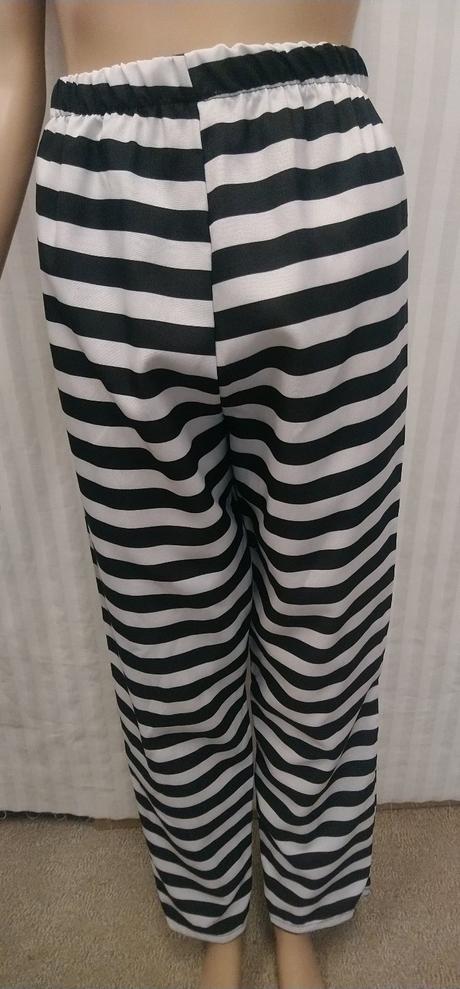 2 dielny kostým väzeň, čiernobiely, s,