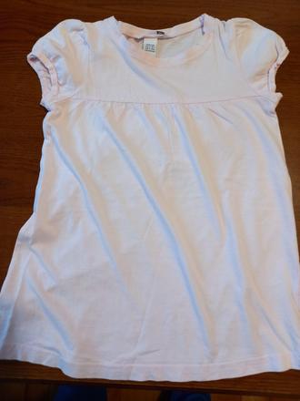 Svetloružové tričko, h&m,128