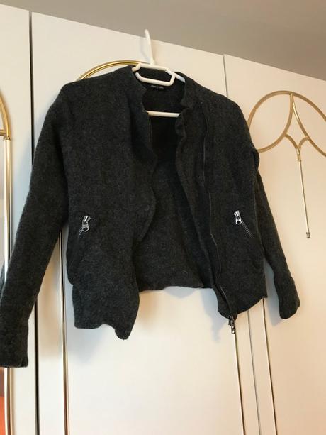 Krátky sivý sveter zo 100perc bavlny (xs/s), marc o´polo,xs