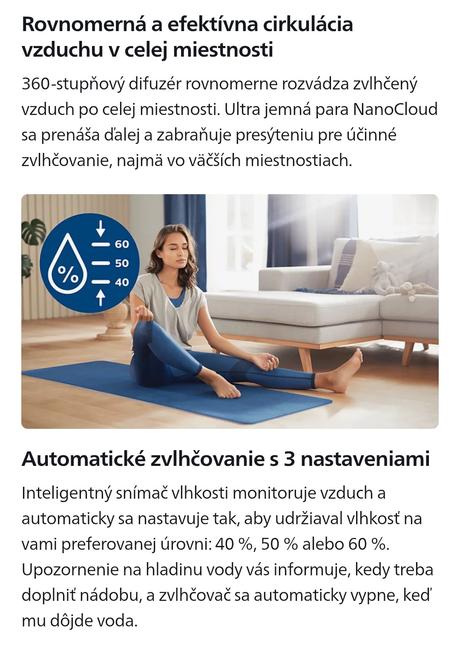 Zvlhčovač vzduchu, philips