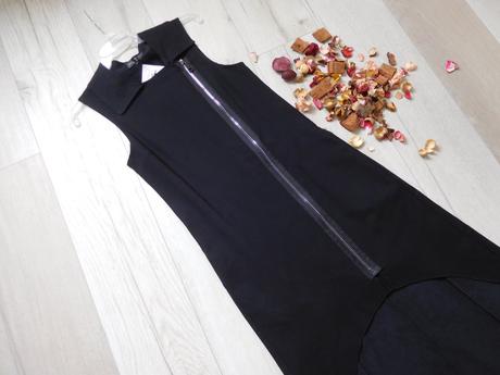 Šaty pružné v predu zips s vreckami -36/38, 36