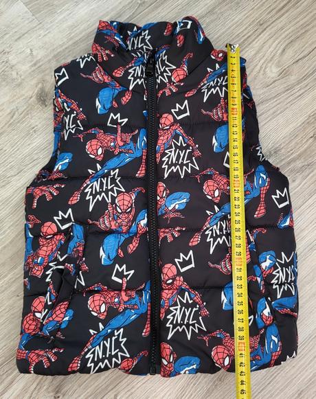Zateplená vesta spiderman h&m 110/116 na 4-6 rokov, h&m,116