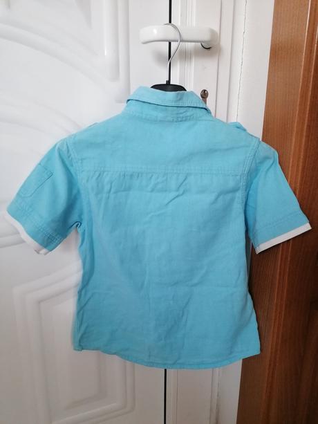 Chlapč. košeľa, modrá, 134