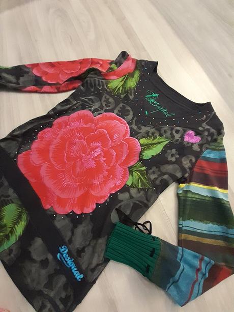 Desigual tričko s kvetom, desigual,m