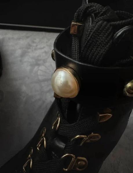 Karl lagerfeld perry military pearl boot, karl lagerfeld,36