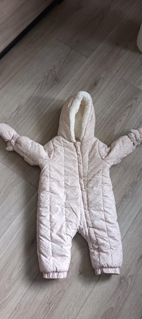 Teplá kombinéza pre dievčatko na zimu, zara,68