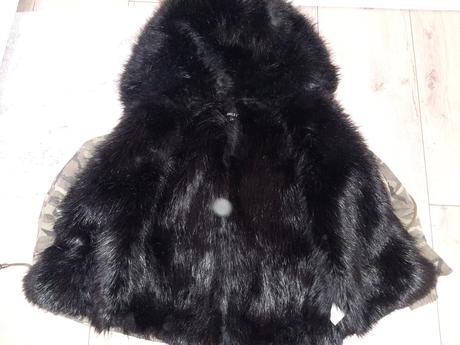 Army bundička osley bohatá kožušinka, s