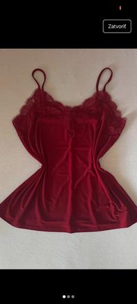 Bordove elegantné tielko s,m sadne, m