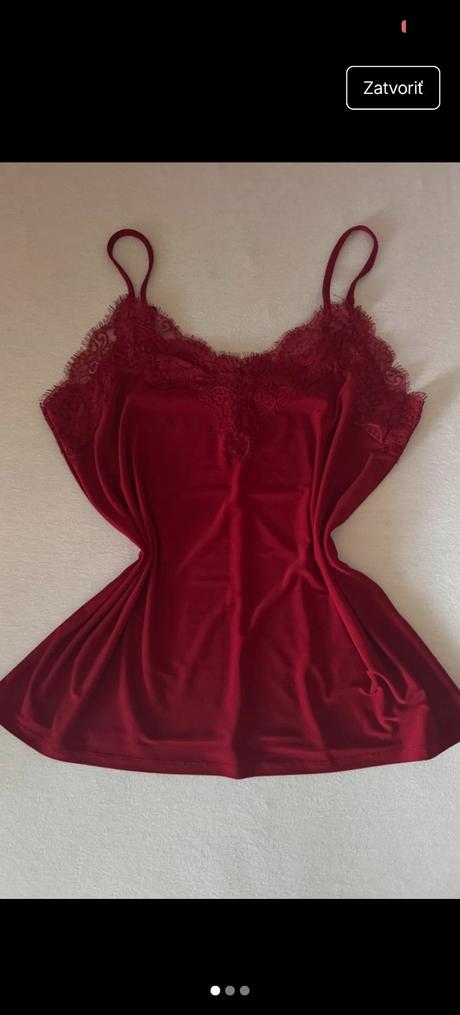 Bordove elegantné tielko s,m sadne, m