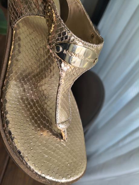 Michael kors kožené zlaté sandále 36, michael kors,36