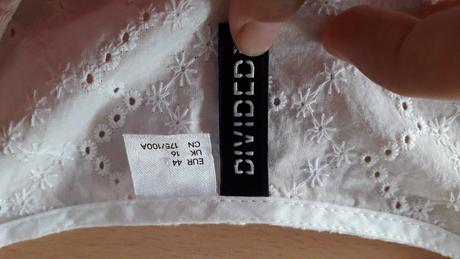 Biela blúzka madeirového vzhľadu, h&m,44