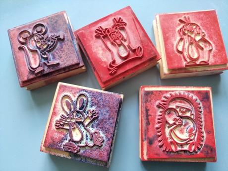 Krtko - 5 x pečiatka,