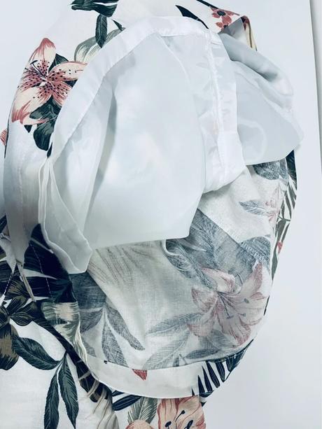 Letné kvietkované šaty s ľanom vel 46, 46