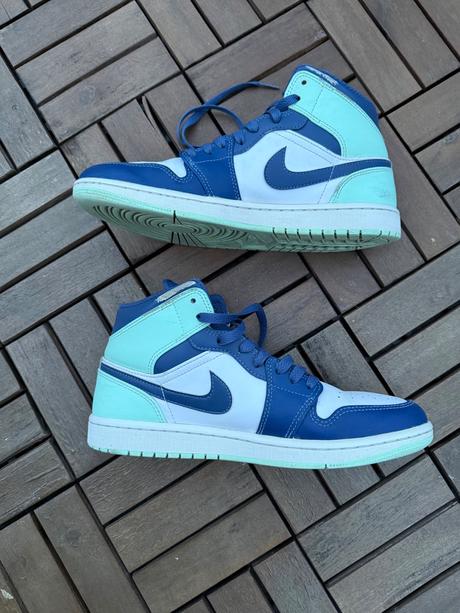 Nike air jordan 1 mid blue mint veľ. 41, air jordan,41