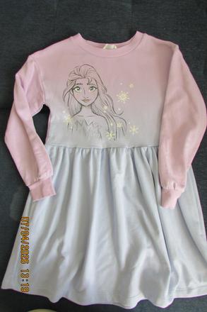 Bavlnene saty anna a elza, h&m,134