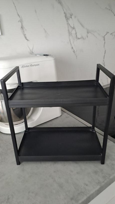 Čierny regálová polica do kupelne,kuchyne, 