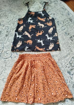 Letný komplet h&m - leo suknička s tielkom, h&m,134