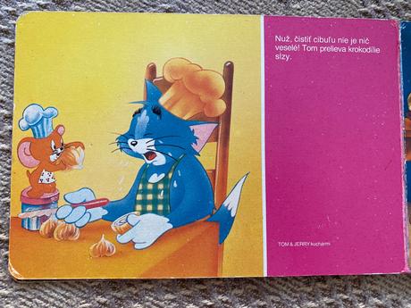 Retro staré leporelo tom a jerry kuchármi 1990, 