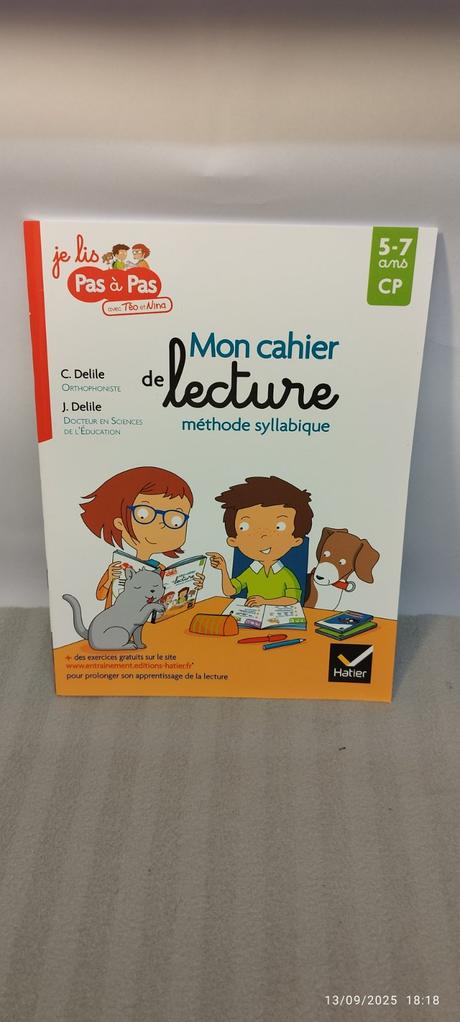 Mon cahier de lecture methode syllabique, 