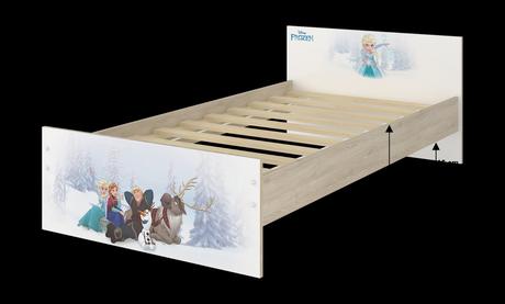 Detská posteľ disney+zásuvka,rošt,matrac,zábrany, šírka (cm): 80,dĺžka (cm): 160