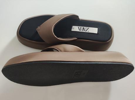 Dámske saténové šľapky, zara,36