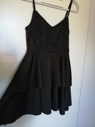 Krásne čierne mini šaty, s