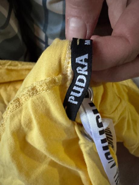 Žlté tričko s kapucou, m