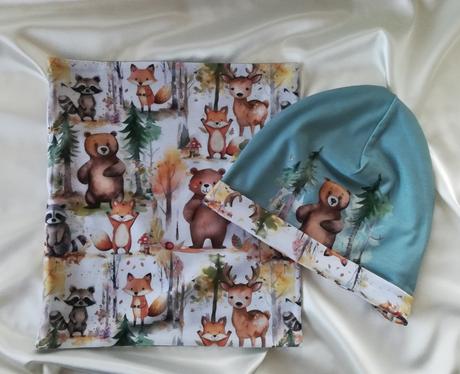 Čiapka a nákrčník, obojstranné, pre obvod 50-52cm,