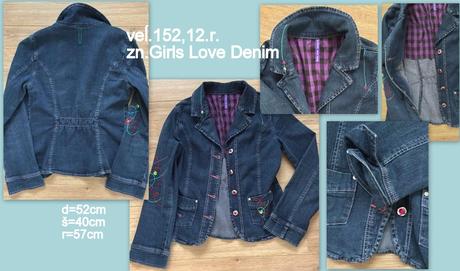 Dievčenské riflové sako, veĺ.152, girls love denim, 152