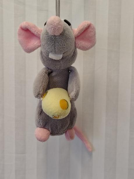 Plyšová sivá myška so syrom, paul import, 16 cm,