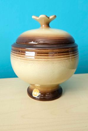 Staršia keramická nádoba, hnedá glazúra, 15 cm, 