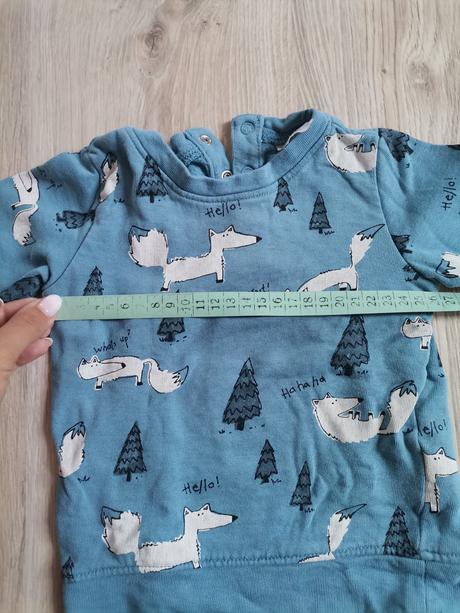 Modrá mikina so zvieratkami, h&m,74