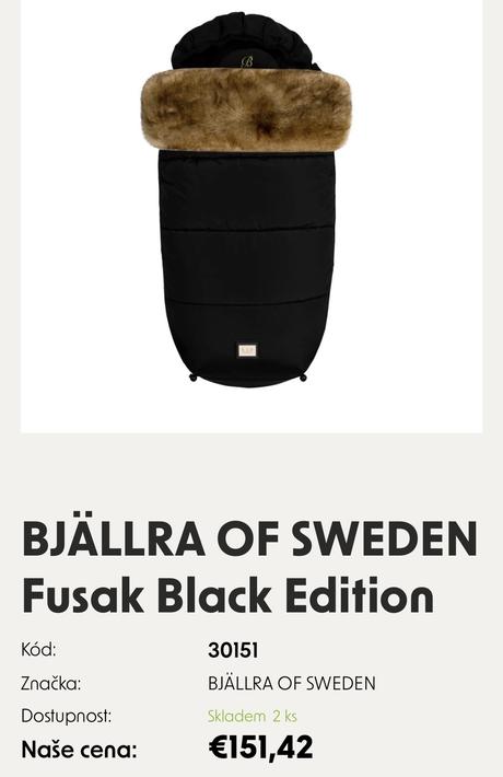 Bjällra of sweden zimný fusak, bjällra