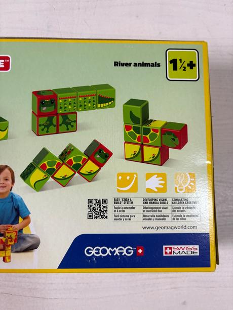 Geomag magneticke kocky pri rieke - krikodil,