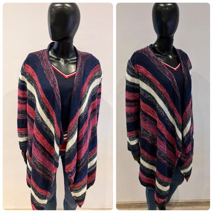 Dámsky pásikavý asymetrický kardigán (l), atmosphere,l