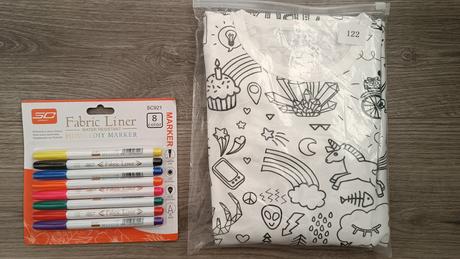 Set pyžamo veľkosť 122 + fixky na vyfarbovanie, 122