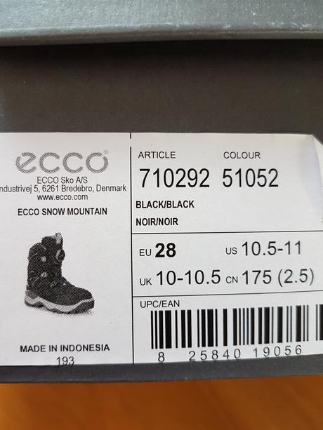 Zimne detske topanky ecco 28, goratexove, ecco,28